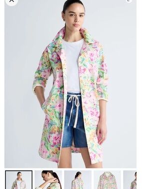 Breezy Assembly Pink Floral trench jacket